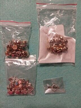 Random Small Jewelry Lot , Mini Brooch Pins,  Charms , Slide Craft Or Wear NEW